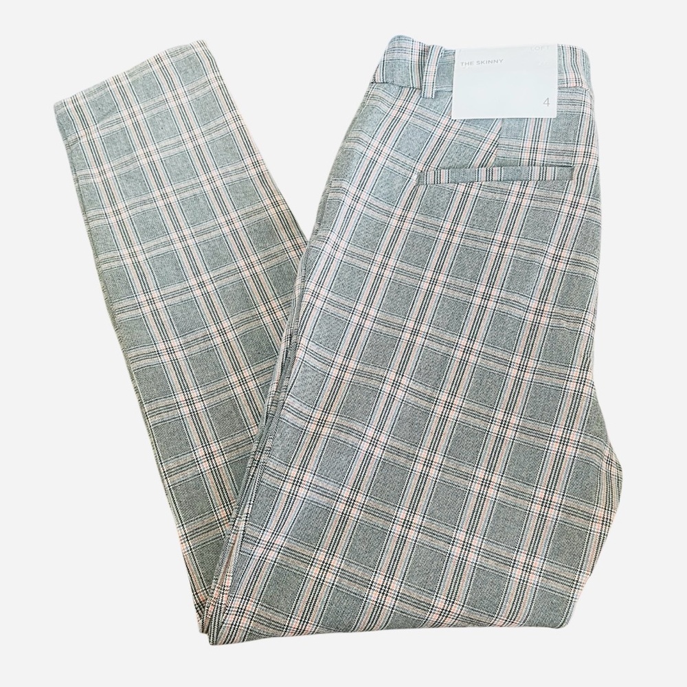 NWT -LOFT- PLAID GRAY SKINNY PANTS 👖 - Picture 9 of 9